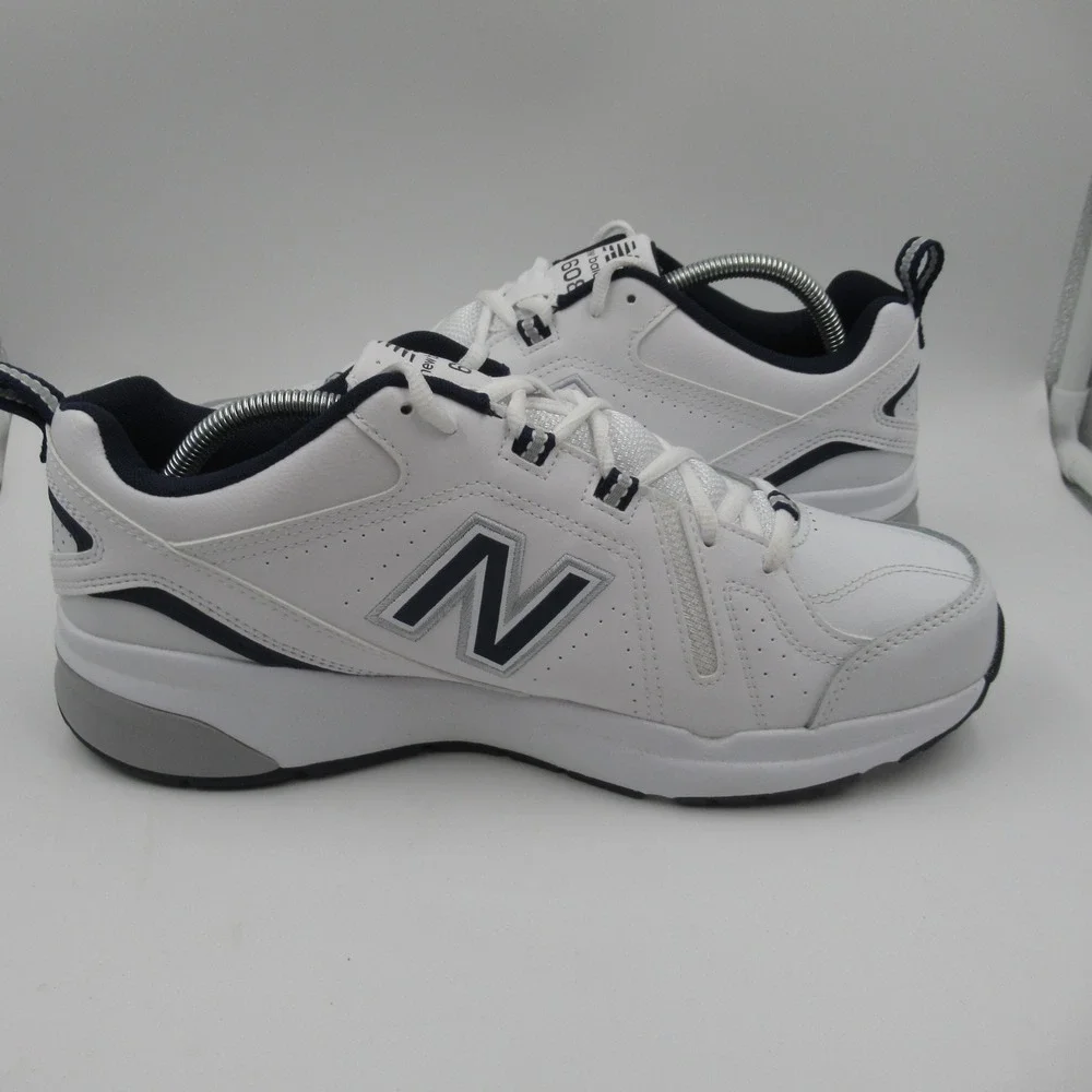 New Balance 608 Mens White Navy Cross Training Shoes MX608WN5 Size 10 2E Wide